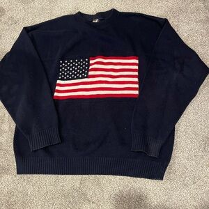 Men’s XL cotton knit USA flag sweater